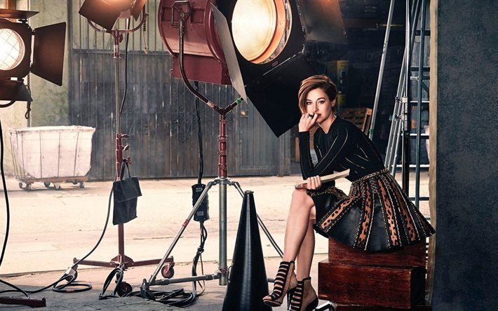 schauspielerin, shailene woodley, modell, studio, promi