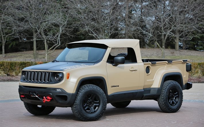 jeep, comanche, 2016, konzept, suv, 4x4