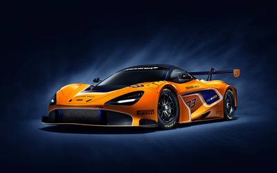 McLaren GT3 720S, 4k, carros de corrida, 2019 carros, ajuste, supercarros, McLaren