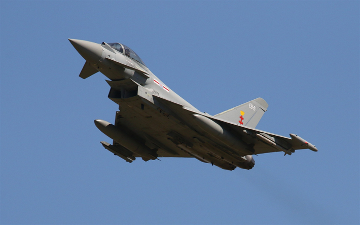 Eurofighter Typhoon, multipurpose fighter, military aircraft, Royal Air Force, Eurofighter GmbH