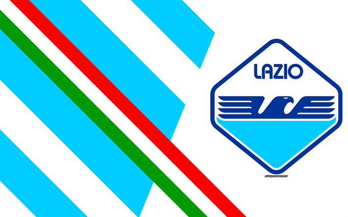 Download Wallpapers Ss Lazio 4k Italian Football Club Logo 2d Art White Background Emblem Serie A Italy Rome Flag Of Italy Football Lazio Fc For Desktop Free Pictures For Desktop Free
