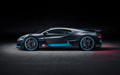 2019, Bugatti Divo, 4k, lyx hypercar, side view, nya sportbil, Franska flaggan, Divo, Bugatti