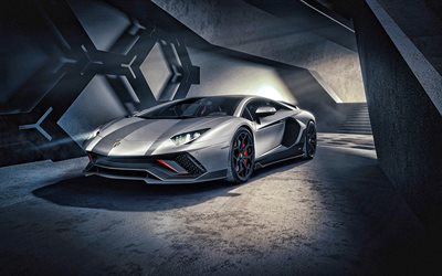 2022, Lamborghini Aventador LP780-4 Ultimae, 4k, superbil, tuning Aventador, specialversioner av Aventador, grå Aventador, italienska sportbilar, Lamborghini