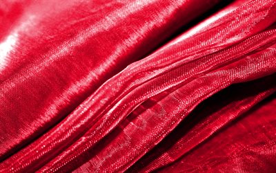 pink wavy fabric background, 4K, wavy tissue texture, macro, pink textile, fabric wavy textures, textile textures, fabric textures, pink backgrounds, fabric backgrounds