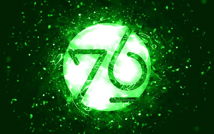 logo vert system76, 4k, n&#233;ons verts, Linux, cr&#233;atif, fond abstrait vert, logo system76, syst&#232;me d&#39;exploitation, system76