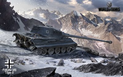 World of Tanks, WoT, Tiger 2, German tanks, World War II, online games, tanks
