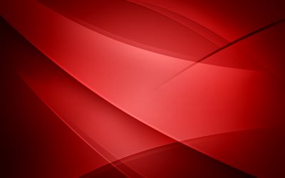 abstract waves, red background, geometry, curves, creative