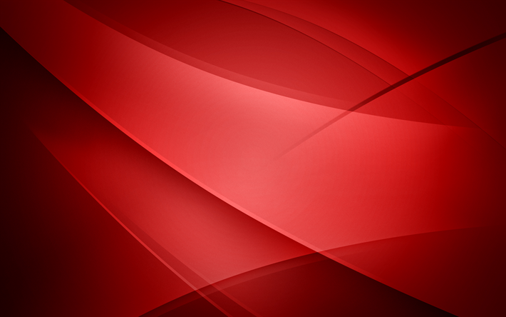abstract waves, red background, geometry, curves, creative