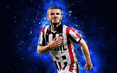 Daniel Crowley, abstract art, english footballer, Willem II FC, soccer, Crowley, Dutch Eredivisie, football, neon lights