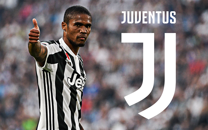 Douglas Costa, le nouveau logo de la Juventus, footballeur Br&#233;silien, milieu de terrain de la Juventus FC, portrait, art