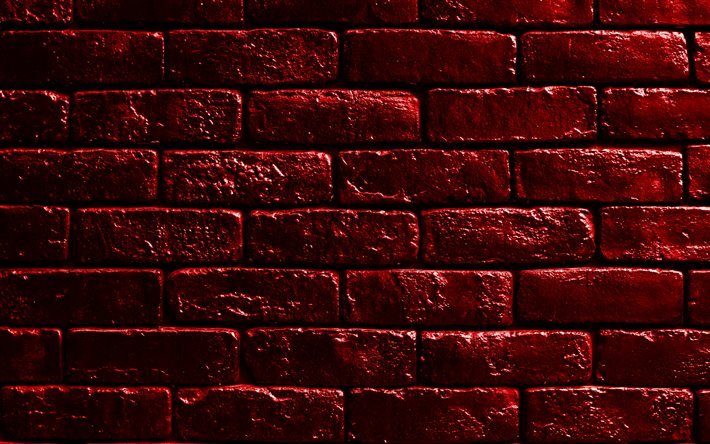 mur de briques rouges, 4k, briques rouges, textures de briques, mur de briques, fond de briques, fond de pierre rouge, briques identiques, briques, fond de briques rouges