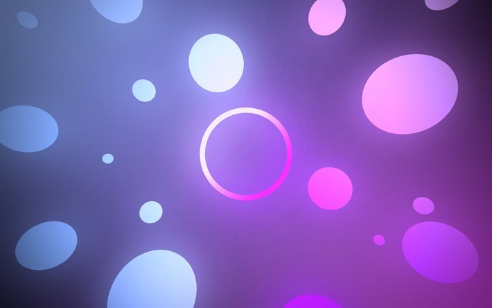 ネオン紫の背景, ネオンサークルアブストラクション, 創造的なネオンの背景, 紫色の抽象化