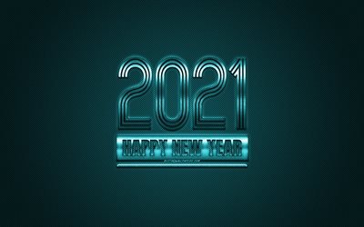 2021 New Year, 2021 Light Blue background, 2021 concepts, Happy New Year 2021, Light Blue carbon texture, Light Blue background