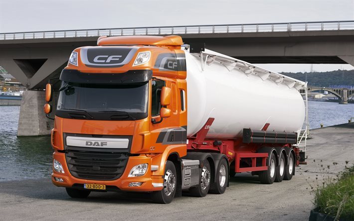 DAF CF 460, 2016, Euro 6, 4k, tanker trailers, trucks