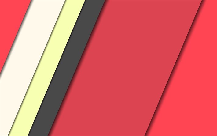 red abstraction, geometric background, lines, geometry, material design