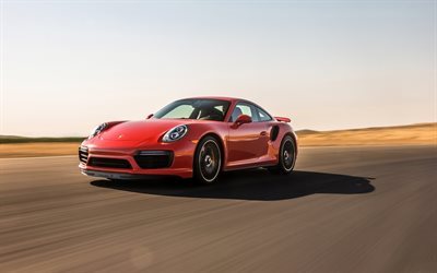 Porsche 911 Turbo S, 2017 autot, tie, motion blur, superautot, Porsche
