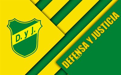Defensa y Justicia, Argentine football club, 4k, material design, yellow green abstraction, Buenos Aires, Florencio-Varela, Argentina, football, Argentine Superleague, First Division