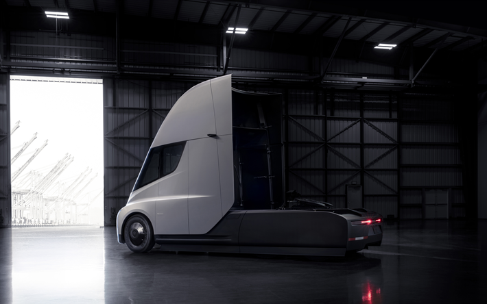 Tesla Semi, 2018, elektrisk truck, framtidens bilar, elbil, USA, Tesla
