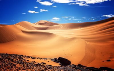 Algeria, 4k, sand dunes, desert, Africa