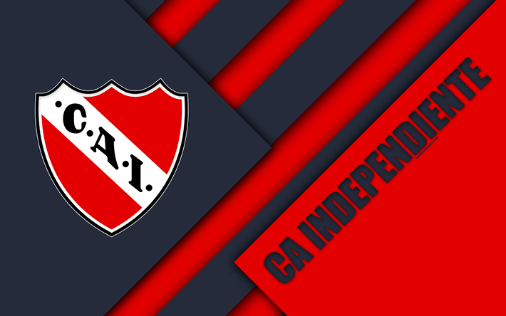 CA Independiente, Avellaneda, アルゼンチンサッカークラブ, 4k, 材料設計, 赤白の抽象化, アルゼンチン, サッカー, アルゼンチンSuperleague, 第一事業部