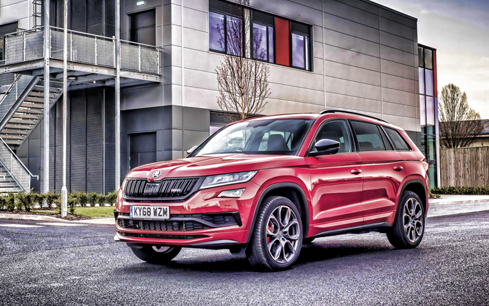 Skoda Kodiaq vRS, delningsfilter, 2019 bilar, Tjeckiska bilar, red Kodiaq, 2019 Skoda Kodiaq, Skoda