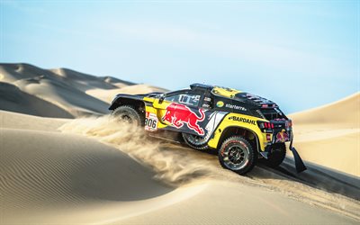 Sebastien Loeb, Peugeot 3008 DKR, rally, dunes, sand, Team Peugeot Total, Dakar Rally, Peugeot
