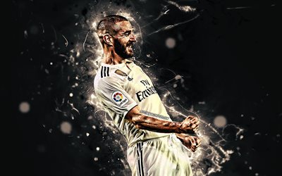 Karim Benzema, goal, Real Madrid FC, french footballers, joy, soccer, Benzema, Galacticos, football, La Liga, Spain, football stars