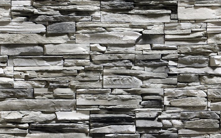 la pierre d&#233;corative texture, gris brickwall, macro, le gris des pierres, des briques de textures, de pierres d&#233;coratives, pierres grises mur, les pierres, les pierres grises de fond