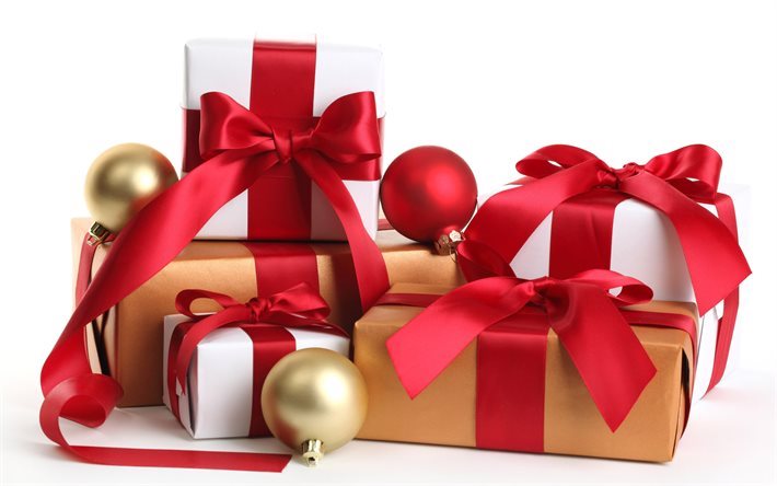 cadeaux, cadeaux de No&#235;l, Nouvel An de l&#39;emballage, Nouvelle Ann&#233;e, No&#235;l