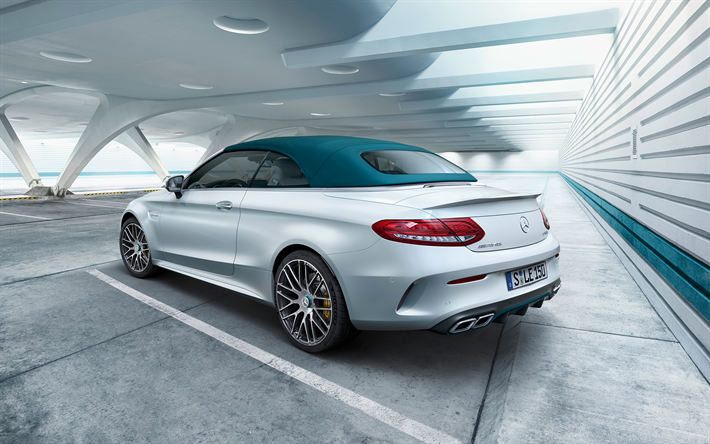 Download Wallpapers Mercedes Amg C63s Coupe Mercedes Benz C Class Coupe 17 Cabriolet White C63 German Cars 4k Mercedes For Desktop Free Pictures For Desktop Free