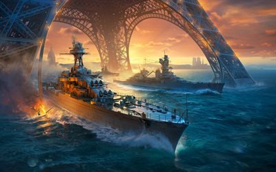 4k, Monde De Navires de guerre, des affiches, des jeux de 2018, WoWs