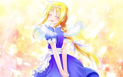 Alice Zuberg, blue dress, le protagoniste, manga Sword Art Online
