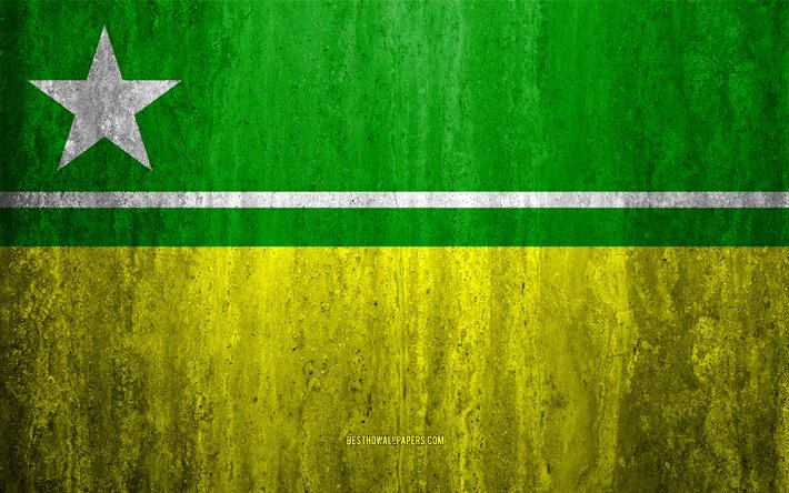 flagge von boa vista, 4k -, stein-hintergrund, die brasilianische stadt, grunge flag, boa vista, brasilien, fahne, grunge, kunst, stein, textur, flaggen der brasilianischen st&#228;dte