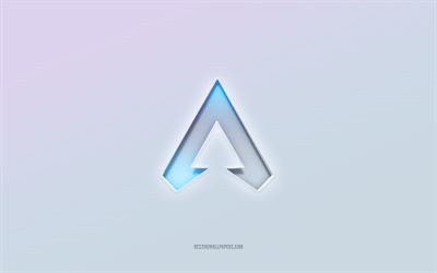 Apex Legends logo, cut out 3d text, white background, Apex Legends 3d logo, Apex Legends emblem, Apex Legends, embossed logo, Apex Legends 3d emblem