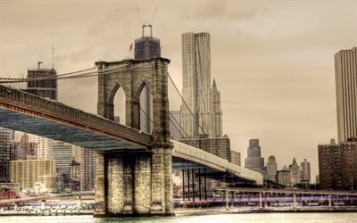 New York, Brooklyn Bridge, NYC, America, USA
