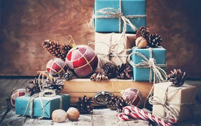 Christmas gifts, Christmas, Christmas decoration, New Year, 2017