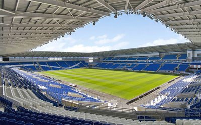 Cardiff City Stadium, football stadium, grandstand, Wales, United Kingdom, sports arena