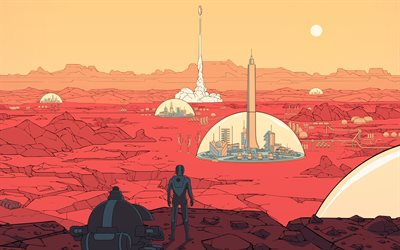 Surviving Mars, 4k, 2018 games, poster, strategy
