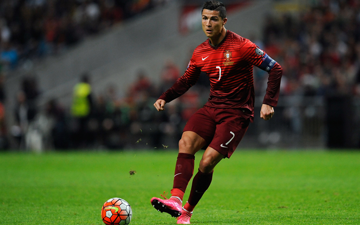 Cristiano Ronaldo, 4k, jalkapalloilija, CR7, jalkapallo, Portugalin Maajoukkueen, Ronaldo