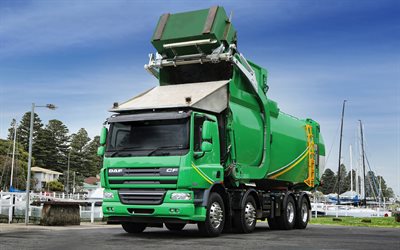DAF CF, 4k, 2017 truck, garbage truck, Bartons Waste, camion, DAF