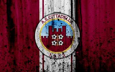 Citadellet, 4k, grunge, Serie B, fotboll, Italien, FC Citadel, sten struktur, football club, Citadel FC