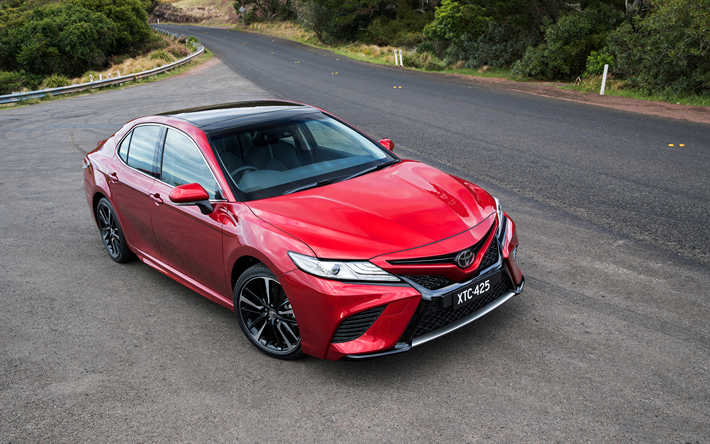 Toyota Camry SX, 2017 cars, road, new Camry, japanese cars, Toyota