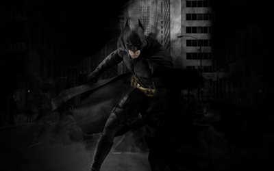 Batman, los superh&#233;roes, el humo negro, la oscuridad
