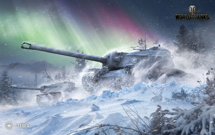 t110e4, wot, world of tanks, panzer, winter