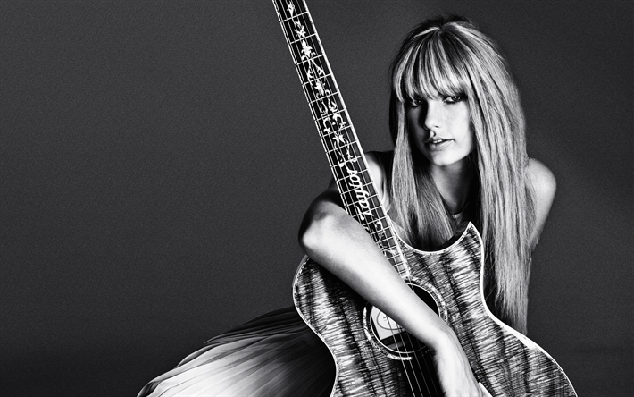 Taylor Swift, la cantante estadounidense, una mujer con guitarra, american star, sesi&#243;n de fotos, retrato