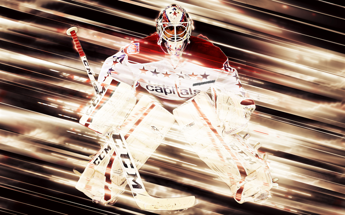 Braden Holtby, 4k, Washington Capitals, Kanadensisk ishockeyspelare, m&#229;lvakt, NHL, kreativ konst, USA, hockey