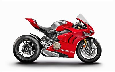 4k, Ducati Panigale V4 R, side view, 2019 cyklar, sportsbikes, italienska motorcyklar, Ducati
