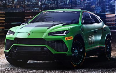 Lamborghini Urus ST-X, tuning, 2018 cars, SUVs, green Urus, racing cars, Lamborghini