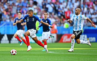 Kylian Mbappe, FFF, FIFA World Cup 2018, french footballers, match, France National Team, Mbappe, soccer, football, French football team