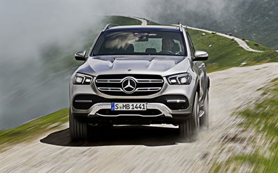 2020, Mercedes-Benz GLE, front view, new silver GLE, german cars, luxury suv, german new cars, Mercedes